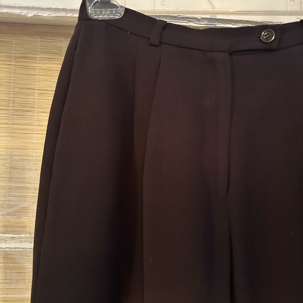 Vintage High-Waisted Chocolate Brown Trousers